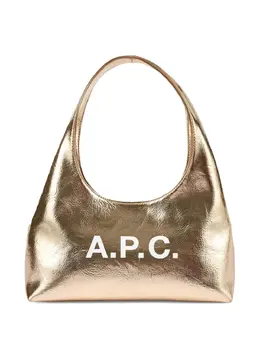 A.P.C. mini Ninon metallic logo shoulder bag 30851346