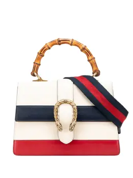 Gucci 2016-2025 Medium Leather Bamboo Dionysus Web satchel 31021484