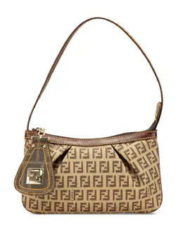 Fendi 2000-2010 Zucchino Coated Canvas Pochette shoulder bag 31008374