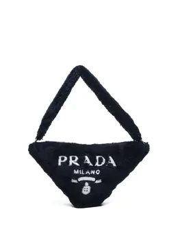 Prada 2000-2020s terry-cloth triangle shoulder bag 30937781