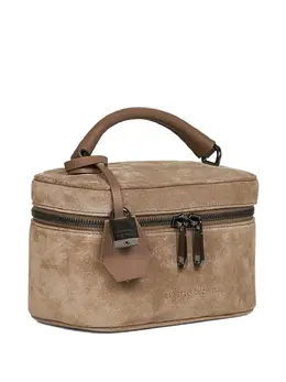Brunello Cucinelli suede top-handle tote bag 30950131