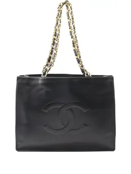 Chanel 90s leather chain tote bag 30969113