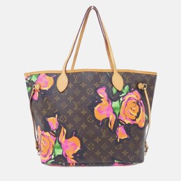 Louis Vuitton Neverfull MM Limited Edition Monogram Roses Tote Bag 1172804
