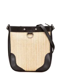 Burberry 2000-2017 Leather Trimmed Raffia crossbody bag 31013285