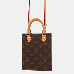 Louis Vuitton Petit Sac Plat Brown Monogram Canvas Tote Bag 1172227