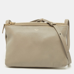 Celine Beige Leather Small Trio Crossbody Bag 1174350