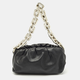 Bottega Veneta Black Leather The Chain Pouch Bag 1174206