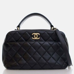 Chanel Trendy CC Black Calfskin Bowling Bag 1173844