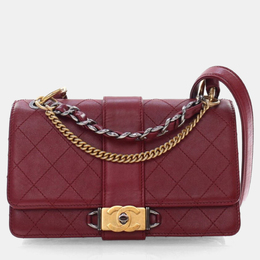 Chanel Elegant CC Small Burgundy Calfskin Crossbody Bag 1173776