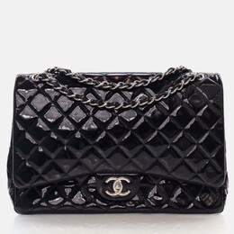 Chanel Classic Double Flap Maxi Black Patent Shoulder Bag 1173824