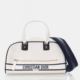 Christian Dior Vibe Medium White Calfskin Bowling Bag 1173795