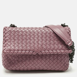 Bottega Veneta Pink Intrecciato Leather Small Olimpia Shoulder Bag 1172432