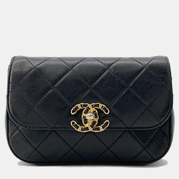 Chanel 19 Black Leather Waist Bag 1172293