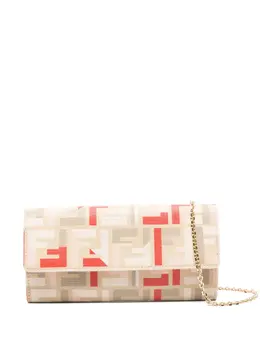 Клатч Roma с узором FF Fendi, нейтральный 30005737 | нейтральные цвета