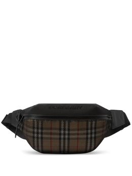 Burberry поясная сумка Sonny в клетку, черный 8066098 | черный