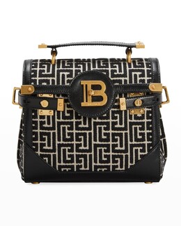 Жаккардовая сумка-сэтчел BBuzz 23 с монограммой Balmain prod252890086 | ivoire/noir