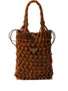 Prada маленькая сумка на плечо Macramé, коричневый 1bc107voom2hhe | коричневый