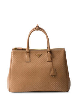 Prada декорированная сумка Galleria из сафьяновой кожи, коричневый 1ba802vyob2cys | коричневый