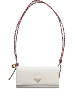 Prada клатч с плетеным ремешком, белый 1mt0272c8v | белый