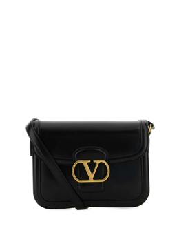 Сумка через плечо с золотистым логотипом Valentino Garavani, черный 7w2b0r46uhf | черный