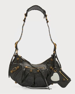 Маленькая кожаная сумка через плечо Le Cagole Balenciaga prod260920432 | 1000 black