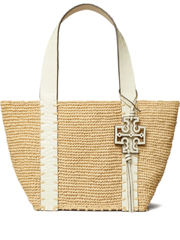 Tory Burch маленькая соломенная сумка-тоут, нейтральный 169221 | нейтральные цвета