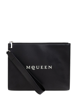 Кожаная сумка-клатч Alexander McQueen, черный 8361511aau6 | черный