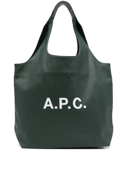 Кожаная сумка-тоут A.P.C., зеленый puabom61565 | зеленый