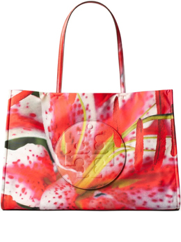 Tory Burch сумка-тоут Ella с цветочным принтом, розовый 171641650 | розовый