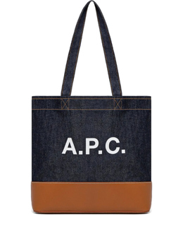 Сумка-тоут Axel из денима на кожаной основе A.P.C., синий 28274814 | синий
