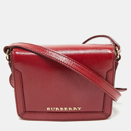 Burberry Red Patent Leather Mini Berkeley Crossbody Bag 1175702