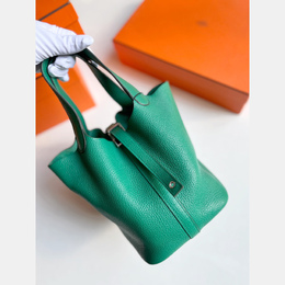 Hermes Picotin 18 Green Leather Bag 1174932