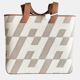 Hermes Cabas Hen Biais 40 Gold Canvas Tote Bag 1174943