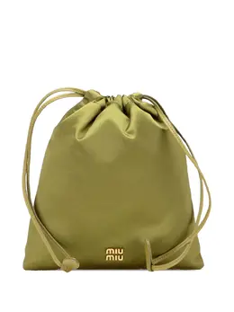 Miu Miu 2010-2025 Satin Duchesse Drawstring pouch 31028345