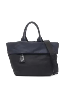 Prada 2000s triangle-logo padded tote bag 30969047
