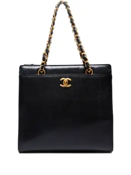 Chanel 1999-2000 CC leather tote bag 31021031