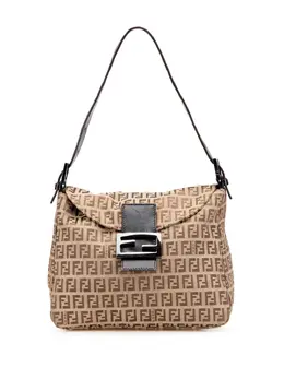 Fendi 20th Century Zucchino Canvas Double Flap Mamma shoulder bag 31034164