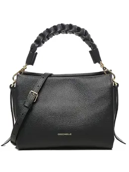 Coccinelle small braided-handle leather shoulder bag 31005756