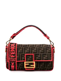 Fendi 2000-2010 Medium Zucca Canvas Fluo Trim Baguette satchel 31000577