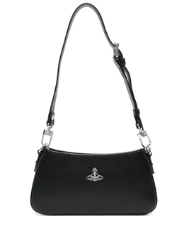 Сумка через плечо из кожи с круглой пластиной Vivienne Westwood, черный 5801000gws000d | черный