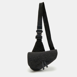Christian Dior Black Oblique Nylon Saddle Crossbody Bag 1175822