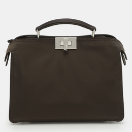 Fendi Khaki Green Nylon Small Peekaboo ISeeU Bag 1175841