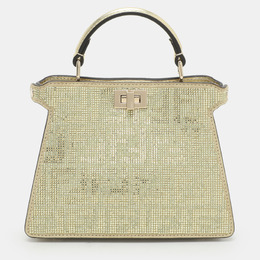 Fendi Green Suede Embellished Peekaboo ISeeU Petite Bag 1175777