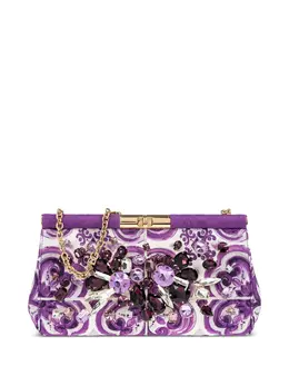 Dolce & Gabbana small Marlene floral clutch bag 30903357