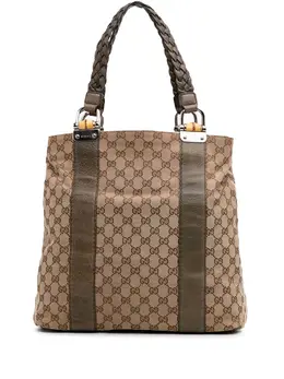 Gucci 2000-2015 Large GG Canvas Bamboo Libeccio tote bag 31049077