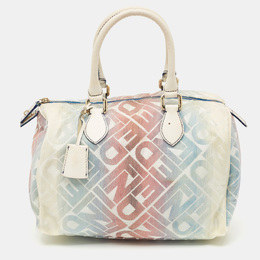 Fendi Multicolor Zucca Fabric and Patent Leather Boston Bag 1177274