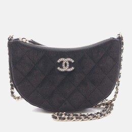 Chanel CC Black Fabric Hobo Bag 1176399