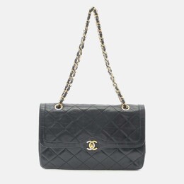 Chanel Vintage Medium Black Lambskin Flap Bag 1176408