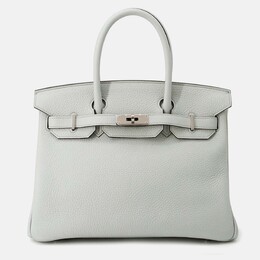 Hermes Birkin 30 Blue Pale Taurillon Clemence Leather Tote Bag 1175658
