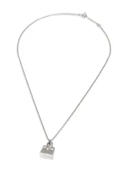 Hermes 18kt white gold Birkin Amulette necklace 30632347
